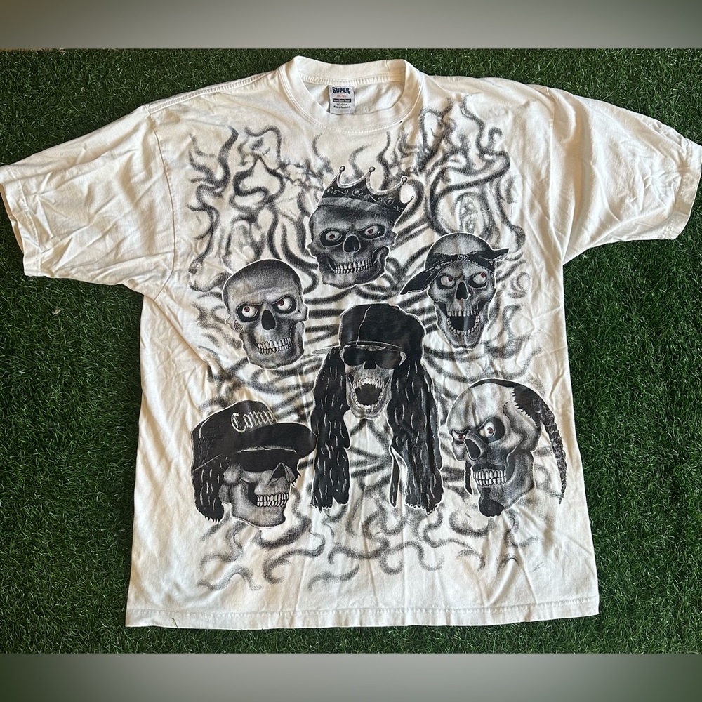 Insane Death Row Records bedazzled skull tee